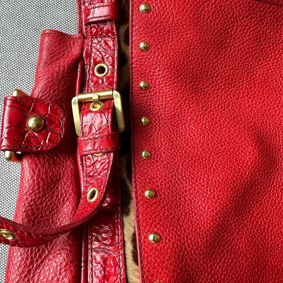 Brahmin Red Pebble Leather Bag - Picture 5 of 10